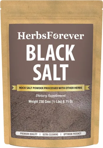 HerbsForever Sal Negra Polvo Kala Namak Mineral 230 GMS