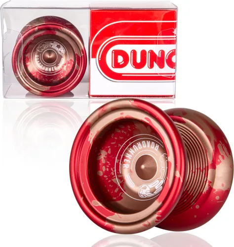 Miniatura 9 de Duncan Toys Roadrunner - Yoyó de nivel experto que no responde, rodamiento cóncavo y cuerpo de aluminio, negro con salpicaduras rojas