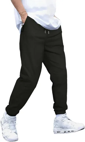 Miniatura 3 de JMIERR Pantalones deportivos casuales para hombre, con cordón elástico en la cintura con letras gráficas, para senderismo, al aire libre, pantalones