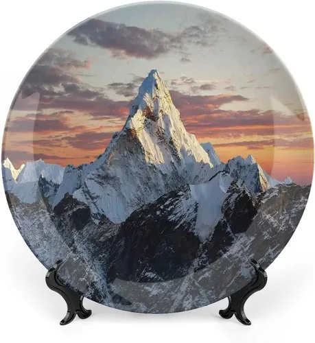 Miniatura 11 de XISUNYA Plato decorativo de 6 pulgadas, plato de cena con cuernos de ciervo en mesa de madera, impresión rústica de temporada de caza, cerámica