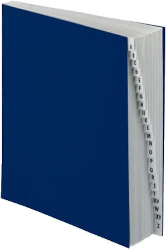 Pendaflex DDF3OX - Archivo de escritorio expandible, A-Z, tamaño carta, tablero prensado recubierto de acrílico, azul oscuro