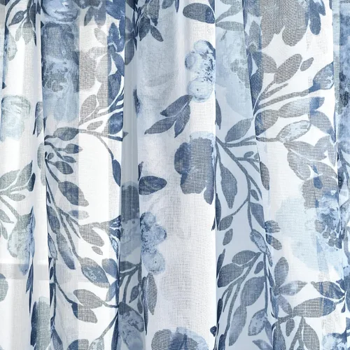 Miniatura 6 de Lush Decor Tanisha - Cortinas traslúcidas para oscurecer la habitación, diseño floral de vid impreso, juego de paneles de ventana (par), 38 pulgadas