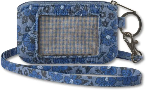 Miniatura 7 de Bella Taylor Cordón de identificación para mujeres y niñas, llavero cartera con soporte para insignia y bolsa con cremallera, algodón acolchado