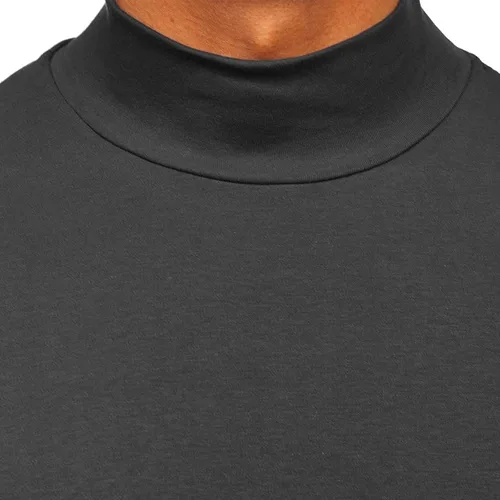 Miniatura 4 de Rela Bota Suéter de manga larga con cuello alto para hombre, diseño básico, elástico, ajustado