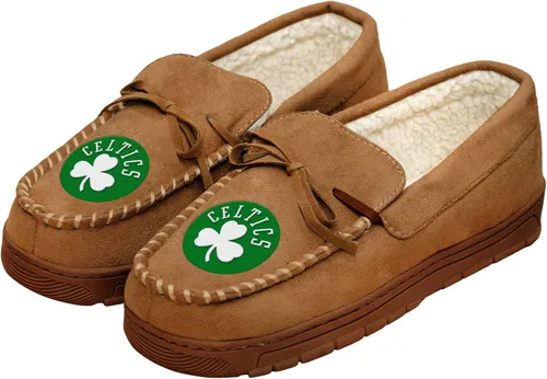 Miniatura 10 de FOCO Pantuflas tipo mocasín con logotipo del equipo de la NBA para hombre