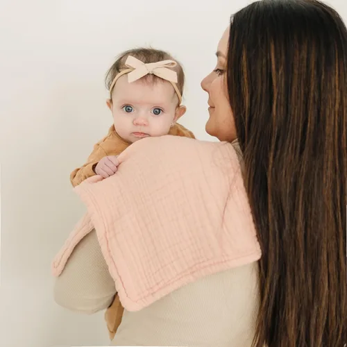 Miniatura 3 de Konssy Paquete de 6 paños de muselina para bebé, suaves y absorbentes, 100% algodón, ropa para eructos para recién nacidos, bebés niños y niñas
