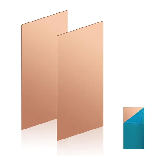 Miniatura 9 de Hoja de cobre, 2 piezas de placas de cobre de 6 x 4 pulgadas de calibre 24 (0.020 in) de grosor, láminas de cobre puro 99% para manualidades