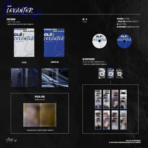 Miniatura 2 de Stray Kids - Mini álbum - Clé: Levanter [CLE ver. ] CD + Photobook + tarjetas de fotos QR + regalo gratis
