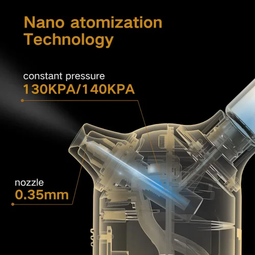 Miniatura 7 de Vapor facial Airbush,Spray de niebla de maquillaje nano para el cuidado de la piel de oxígeno, desatascando los poros y la piel hidratante
