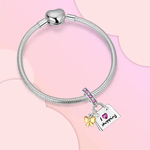 Miniatura 231 de Dije de girasol con diseño de estrella y luna y elefante para pulsera, collar de plata de ley 925, dijes de corazón de amor para mujer, regalo