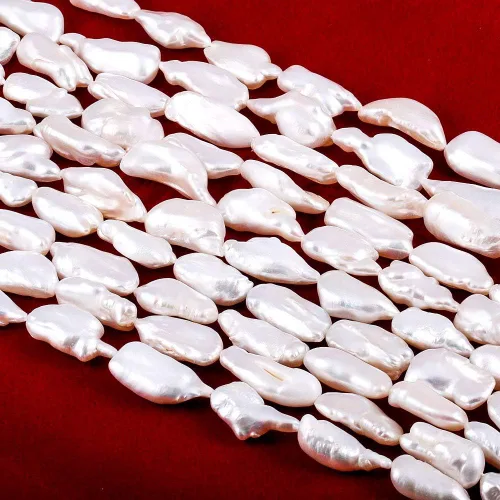 Miniatura 10 de Perlas Barrocas Naturales Irregulares Cultivadas en Agua Dulce Perla Suelta para Elaboración de Collares, Pendientes, Joyería para Mujeres DIY 36 cm