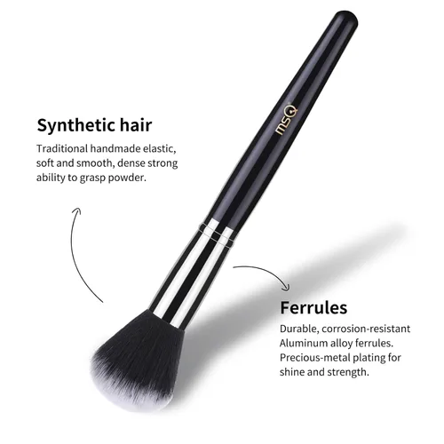 Miniatura 7 de MSQ - Juego de 29 brochas de maquillaje profesionales con cinturón ajustable, bolsa de maquillaje, base de polvo, brochas para sombras de ojos
