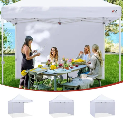 Miniatura 5 de ABCCANOPY - Toldo desplegable para el sol 10'x 10', pared lateral de 10' (1 panel), más de 15 colores, con cintas para sujetar de la estructura