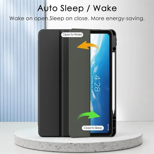 Miniatura 7 de Soke Funda para Nuevo iPad Air de 13 Pulgadas (M3 2025/M2 2024) con Soporte para Lápiz, [Activación/Suspensión Automática + Protección de Cámara]