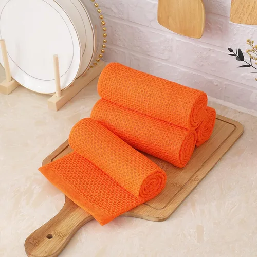 Miniatura 5 de Homaxy Toallas de cocina 100% algodón con tejido de gofre, 13 x 28 pulgadas, súper absorbentes y lavables a máquina, para secar platos, paquete