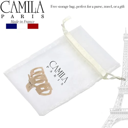 Miniatura 6 de Camila Paris - Pinzas para el cabello francés para mujer, cabello grueso, 2.5 pulgadas, 1 unidad (paquete de 1), beige, mariposa, agarre fuerte