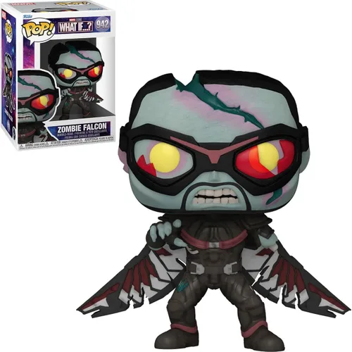 Miniatura 2 de POP Marvel: What If Zombie Falcon Funko POP Figura de vinilo (con funda protectora compatible con POP Box), multicolor, 3.75 pulgadas