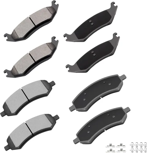 Miniatura 29 de cciyu Juego de pastillas de freno de cerámica delanteras y traseras D946 D683, 8 piezas para BMW 330Ci 2001-2005 para BMW 330i 2001-2005 para BMW