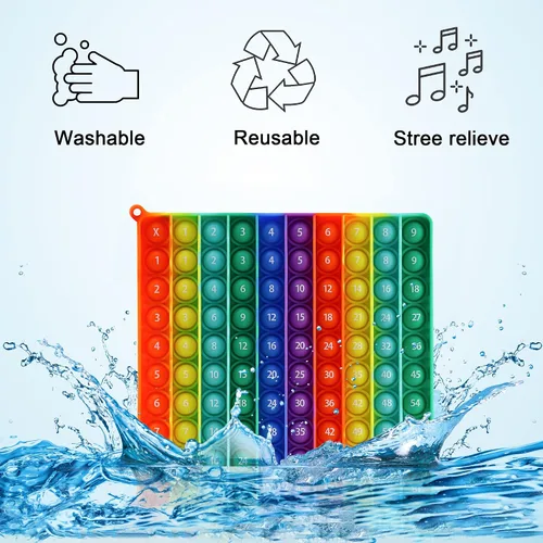 Miniatura 4 de uguetes para la ansiedad de tabla de multiplicación, juegos de matemáticas para reventar burbujas, regalos para niños, adultos, familia