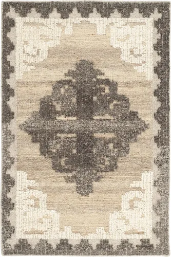 Miniatura 4 de SAFAVIEH Kenya Collection - Alfombra decorativa de 2 x 3 pies, marrón y carbón, lana tribal anudada a mano, ideal para zonas de alto tráfico