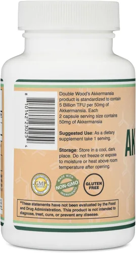 Miniatura 4 de Probiótico y Posbiótico Akkermansia (Aumenta la Producción de GLP-1) 120 Cápsulas, 50mg por Porción