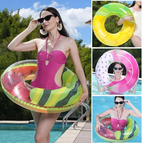 Miniatura 3 de Luau - Flotadores de piscina hawaianos - Tubos inflables para adultos, tubo inflable para piscina, anillo de natación para decoración de fiesta