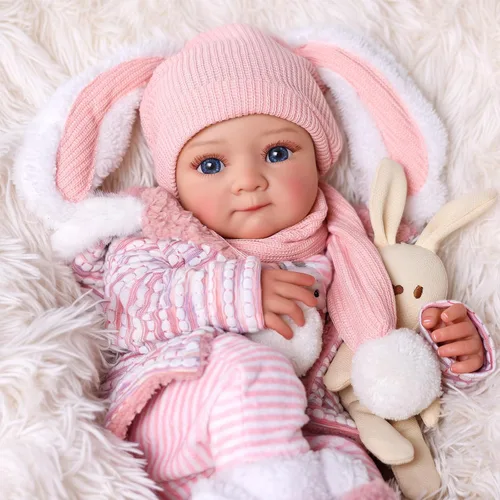 Miniatura 9 de BABESIDE Muñecas de bebé Reborn – Muñeca realista de cuerpo suave de 17 pulgadas para niña despierta, muñeca de bebé de la vida real con caja