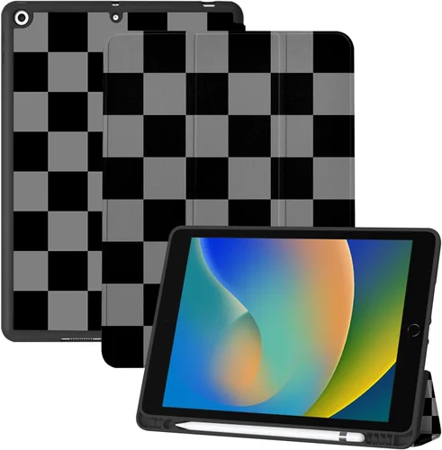Miniatura 13 de Compatible con iPad de 10.2 pulgadas, Funda de 9ª/8ª/7ª Generación (2021/2020/2019) con Soporte para Lápiz/Parte Trasera de TPU Suave con Función
