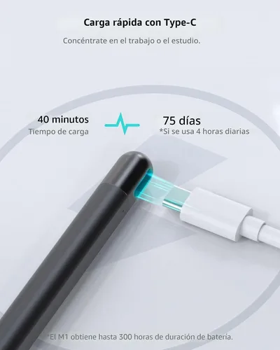 Miniatura 4 de Metapen Lápiz Stylus M1 para Microsoft Surface (Vida de Batería de 75 Días, Escritura Suave), Compatible con Surface Pro 11/10/X/9/8/7/6/5/4/3/Book
