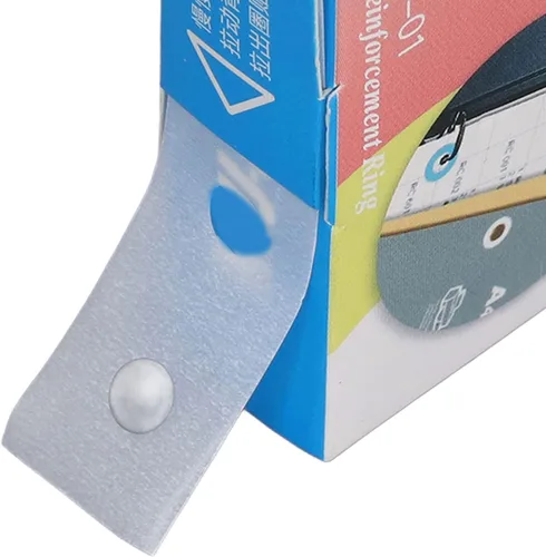 Miniatura 8 de 250 calcomanías de refuerzo perforadas impermeables de PVC de producción de bricolaje, calcomanías de reparación protectoras, calcomanías