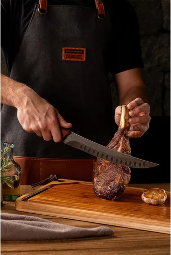 Miniatura 2 de Tramontina Churrasco - Cuchillo de acero inoxidable de hoja negra de 9.843 in, el mejor diseño para uso en exteriores, cuchillo Gyu, hoja de acero