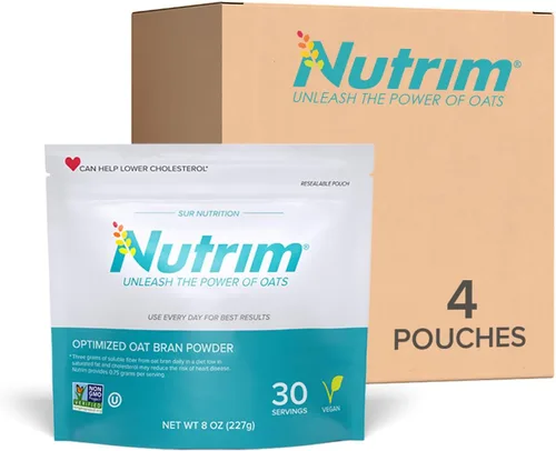 Miniatura 7 de Polvo de salvado de avena con 750 mg de beta glucano por porción, fibra soluble fácil de mezclar para el control del colesterol y el apoyo