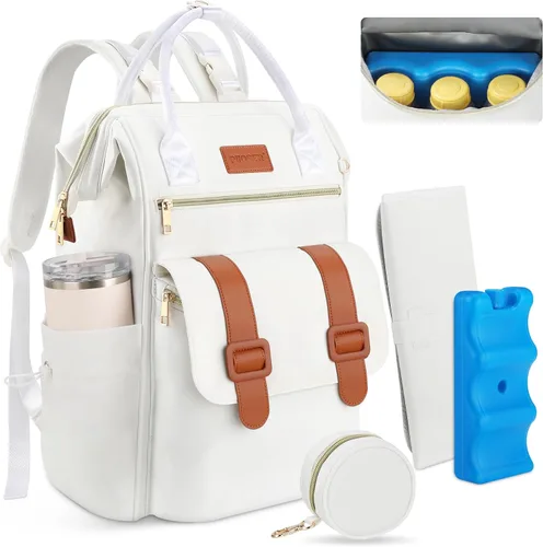 Miniatura 10 de PIIOSER Mochila para extractor de leche compatible con Spectra S1/S2, bolsa de bombeo manos libres con enfriador para madres trabajadoras, mochila