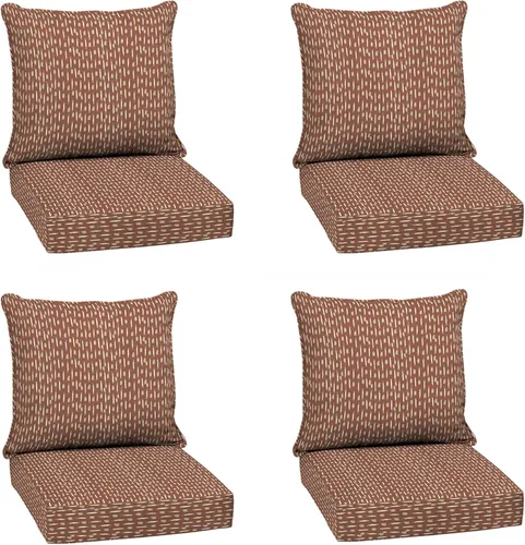 Miniatura 94 de Arden Outdoor Deep Seat Cushion Set, 24 x 24 pulgadas, Cojín para patio resistente al clima, a la lluvia y a la decoloración para silla, sofá y sofá