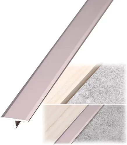 Miniatura 12 de Tira de transición de suelo de aluminio con moldura en T, para garaje, laminado a vinilo, tira de umbral de borde de puerta, para porche, entrada