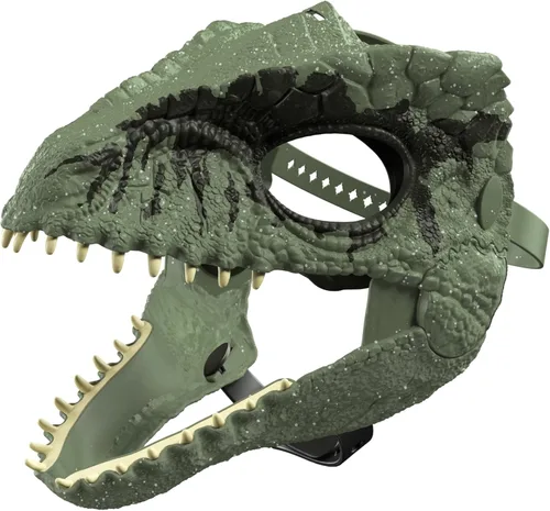 Miniatura 2 de Mattel Jurassic World Dominion - Máscara de dinosaurio, juguete de rol de dinosaurio Giganotosaurus y accesorio de disfraz con mandíbula de apertura