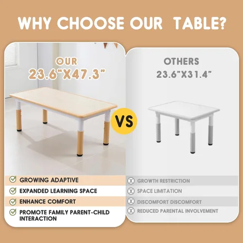 Miniatura 3 de Juego de mesa y silla para niños, mesa y silla para niños, mesa ajustable para niños, patas y organizador de mesa antideslizantes, escritorio