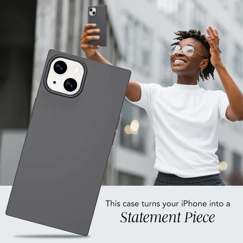 Miniatura 2 de COCOMII Funda rectangular para iPhone 14 Plus/15 Plus, silicona gris mate 2-Tinware Gris