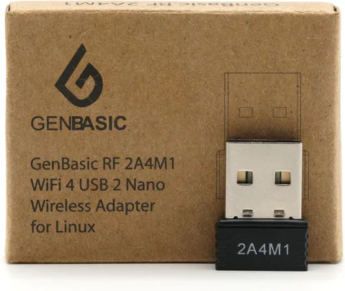 Miniatura 2 de WiFi 4 USB Nano Wireless Network Dongle Adaptador para Linux (negro)