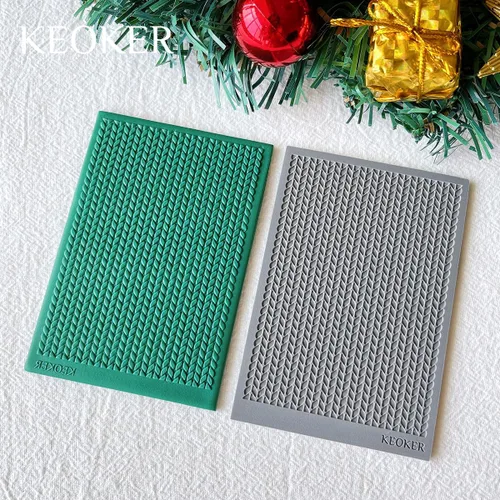 Miniatura 2 de Keoker Hoja de textura de arcilla polimérica para Navidad, tapete de textura de arcilla navideña para hacer aretes, joyas, herramientas de aretes