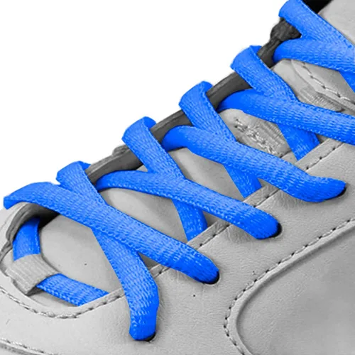 Miniatura 2 de KURISET Cordones para zapatos, 2 pares ovalados, media redonda, 14 pulgadas, cordones atléticos para zapatos deportivos para correr, cordones