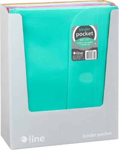 Miniatura 3 de C-Line Bolsillo para carpeta de polietileno súper pesado con cierre de gancho y bucle, refuerzo de 1 pulgada, tamaño carta, paquete de 36