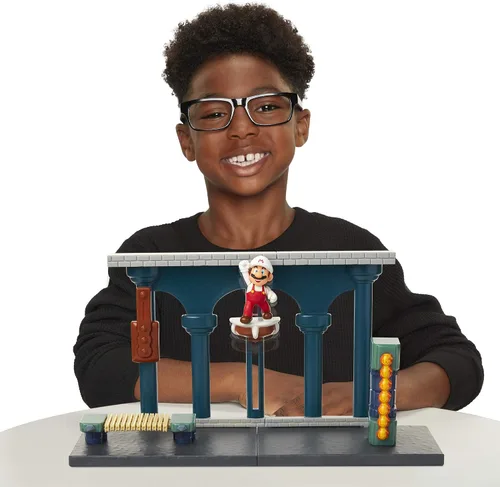 Miniatura 10 de Nintendo Super Mario Lava Castle Deluxe Play Set, incluye: figura de Mario de fuego de 2.5 pulgadas y características mecánicas, torre de bolas