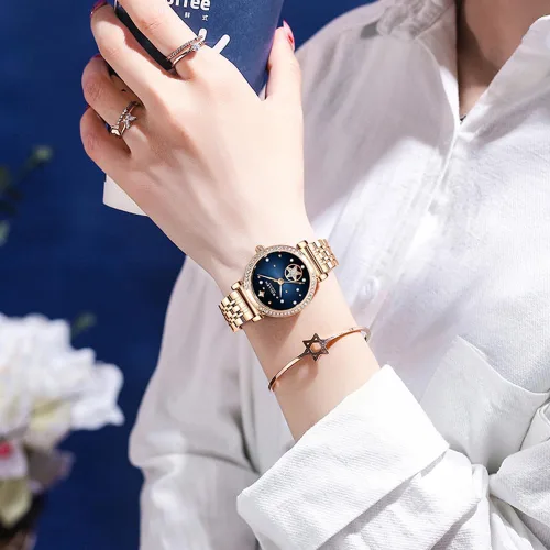 Miniatura 3 de SOLLEN Reloj de cuarzo para mujer, relojes analógicos de cuarzo de moda impermeables para mujer
