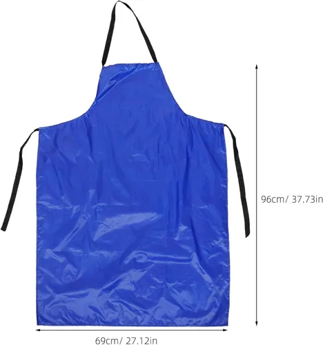 Miniatura 2 de DOITOOL Waterproof Dishwashing Apron with Sleeve Large Blue Oil-resistant Kitchen Cleaning Apron for Home and Professional Use