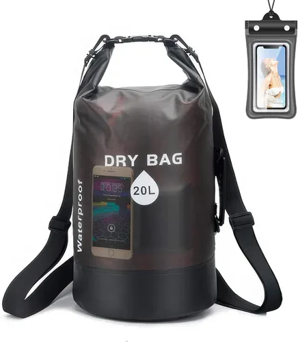 Waterproof Dry Bag Backpack for Kayaking & Paddle Boarding - Lightweight Roll Top Dry Storage with Phone Case for Swimming, Boating, Beach, Camping