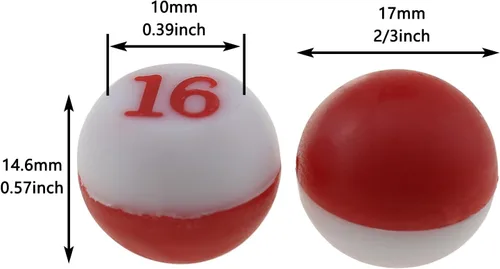 Miniatura 2 de Juego de 16 dados de plástico PP de 2/3 pulgadas de diámetro, para billar, accesorios de mesa de billar, adecuados para piscinas tradicionales