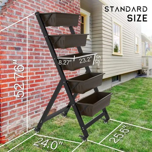 Miniatura 4 de G TALECO GEAR Jardinera Vertical de Jardín, Caja de Jardinera de Cama de Jardín Elevada Vertical con 5 Cajas Contenedoras, Cultiva tus Hierbas