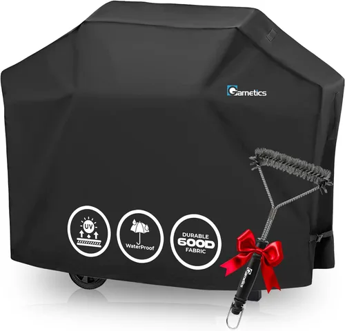 Cubierta de parrilla para exteriores de 55 pulgadas – Cepillo de limpieza de parrilla incluido, cubierta de parrilla de gas impermeable resistente