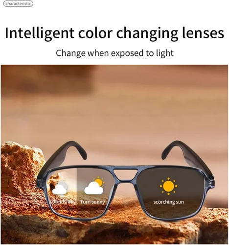 Miniatura 4 de Piluyaa Lentes de sol inteligentes con audio Bluetooth para hombres y mujeres con altavoces estéreo duales, música de oído abierto y llamadas HD